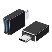 Adaptateur OTG Type-C vers USB 3.2 en alliage d'aluminium pour téléphones mobiles et ordinateurs