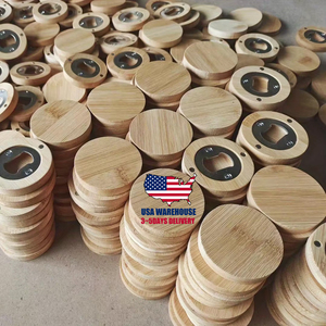 Hoa Kỳ Miễn Phí Vận Chuyển Hàng Hóa Bán Buôn Số Lượng Lớn Gỗ Laser Khắc Khoảng Trống Mở Thông Tư Vòng Dày Tre Từ Beer <span class=keywords><strong>Bottle</strong></span> Opener - Product Image 1