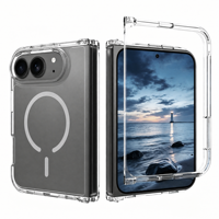 Coque transparente fine en gros pour iPhone Duo, compatible magnétique, pliable, anti-rayures, antichoc