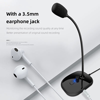 3,5-mm-Klinkencomputer mit Stumm schaltung Plug & Play-Kondensator mikrofon mit LED-Anzeige USB-Schreibtisch Schwanenhals mikrofon
