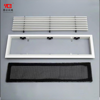 Diffuseur d'air linéaire encastré personnalisable pour cloison sèche, diffuseur d'air carré de haute qualité, grille de sortie d'air
