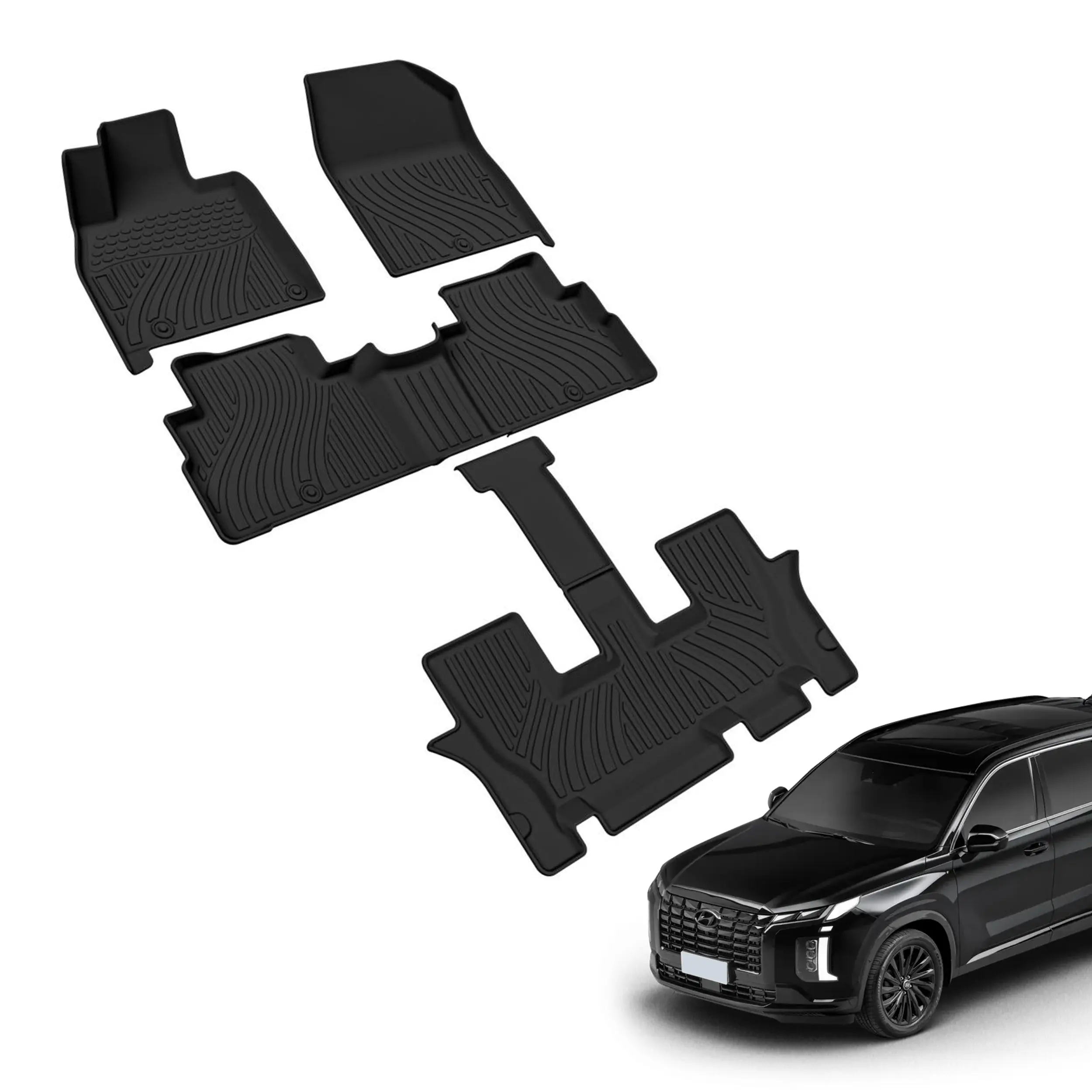 Trung Quốc Nhà máy xe mat Thảm sàn thảm tùy chỉnh thời trang 3D TPE Thảm xe sàn lót cho Hyundai palisade