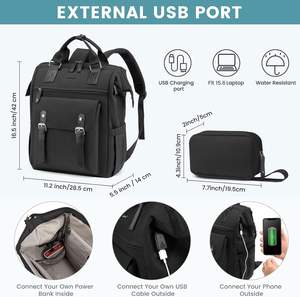 Échantillon gratuit Sacs avec logo personnalisé d'usine Sacs grande capacité pour ordinateur portable professionnel Sacs à dos de voyage imperméables pour le week-end avec logo - Product Image 4