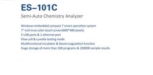Analyseur <span class=keywords><strong>semi</strong></span>-automatique de chimie d'équipement clinique vétérinaire de ES-101C d'incubation et de <span class=keywords><strong>coagulation</strong></span> pour l'animal de compagnie - Product Image 5
