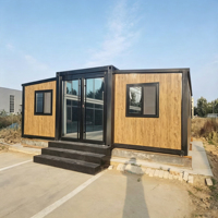 Maison conteneur extensible de luxe 3 en 1, maison mobile modulaire moderne, petite maison préfabriquée pour chambre d'hôtes