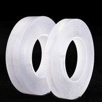 Ruban adhésif double face transparent ultra-résistant, multi-usages, amovible, pour accrocher les tableaux, en plastique, pour salle de bain