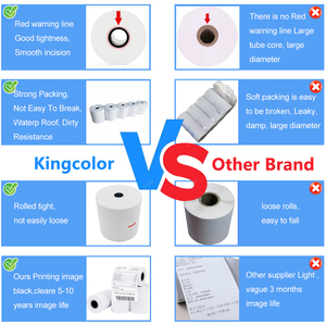 Kingcolor nhiệt giấy cuộn papel termico 80x80mm 57*40mm cho tiền mặt đăng ký máy in giấy ATM nhận giấy cuộn nhiệt - Product Image 5