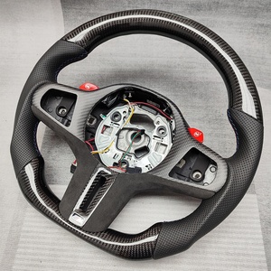 Volante Deportivo Personalizado de Fibra de Carbono M Sport de Fábrica J Auto Direct para G20/G30/G31/G32 - Negro con Costuras Personalizadas en Forma de D - Product Image 6