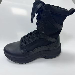 Botas Tácticas DFF02 con Parte Superior de Lona y Cuero Vacuno Genuino, Zapatos de Entrenamiento para Hombre, Caña Alta - Product Image 1