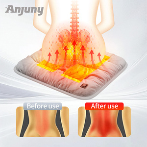 Cojín de Asiento de Coche Anjuny de Lujo con Nano Plata, Terciopelo Calefactable, Gamuza y Espuma, Firmeza Media, Impermeable, Control Inteligente de Temperatura y Masaje - Product Image 4
