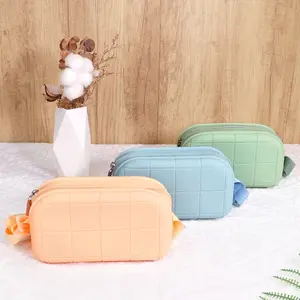 Bolsa de silicone de silicone macia à prova d'água para mulheres e crianças, bolsa de luxo personalizada de grande capacidade