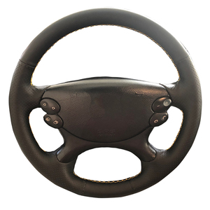 Housse de <span class=keywords><strong>volant</strong></span> de voiture de sport en cuir microfibre pour Mercedes Benz <span class=keywords><strong>classe</strong></span> E W211 E230 E350 <span class=keywords><strong>classe</strong></span> CLS CLS 350 500 G <span class=keywords><strong>AMG</strong></span> SL CLK - Product Image 1