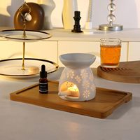 Diffuseur d'arômes en céramique pour bougies chauffe-plat, brûleur d'huiles essentielles, brûleur de cire fondue, diffuseur d'encens, lampe à parfum