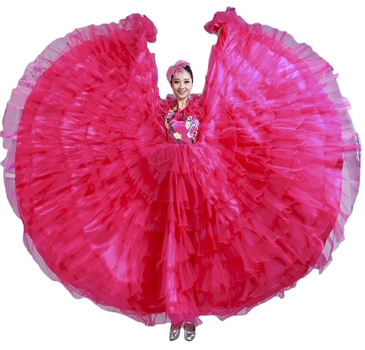 Disfraz de actuación de baile Flamenco para mujer, Ropa de baile para actuaciones y competición