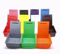 Boîtes de travail colorées en plastique, boîtes de rangement, boîtes de transport pour outils de laboratoire dentaire avec support à clip