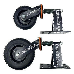 8-Zoll Elastisches Gummi-Zauntor-Rad 360-Grad-Drehung Federbelastetes Lenkrad 240kg Tragfähigkeit Langlebig für Landwirtschaft und Garten - Product Image 1