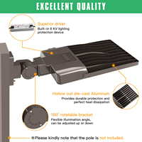 Lampadaires LED tout-en-un 150W - 500W pour poteaux, lampes d'extérieur à mât haut, luminaires routiers, éclairage industriel pour parkings (Stock US)