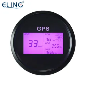 ELING 85mm Digital GPS Compteur de Vitesse Odomètre pour Voiture Bateau Moto avec 7 Couleurs Rétro-Éclairage 12V 24V Étanche