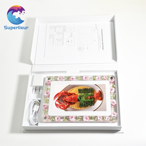 ซูเปอร์ลิเยอร์ 7 นิ้วจอแสดงผลภาพดิจิตอลการเล่นภาพอิเล็กทรอนิกส์กรอบวิดีโอ LCD วิดีโอเคลื่อนไหว AVI MP3 นาฬิกาอะคริลิค - Product Image 3