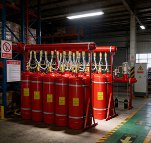 نظام إطفاء حريق أوتوماتيكي HC227 FM 200 بعامل نظيف للحماية من الحرائق في غرف الكمبيوتر - Product Image 1