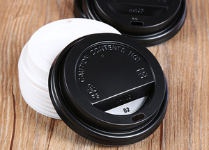 Cốc có nắp đậy 2025 bán buôn 700ml cốc dùng một lần cốc giấy & giấy bát & túi giấy Nắp đĩa đen & trắng & rõ ràng 23oz - Product Image 2