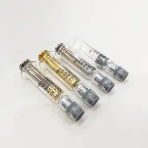 Empty Oil Distillate Packaging 1ml Glass Luer Lock Syringe For Oil