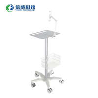 Chariot à moniteur patient ECG médical mobile en métal durable de style industriel chariot à hôpital fixe pour ordinateur tablette en alliage d'aluminium