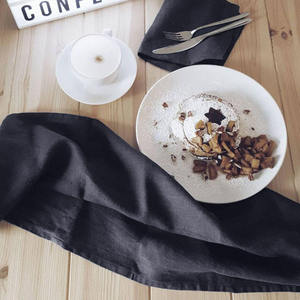 <span class=keywords><strong>Serviette</strong></span> en lin bleu marine pour mariage, meilleure qualité, teinte à la main, 100% lin, faite à la main, sac OPP, moderne, douce, unie, teinte à la main, designs personnalisés, 50 pièces - Product Image 2