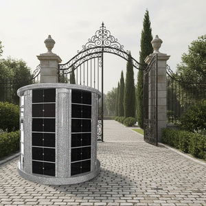 Assembled Traditional American Black Granite <b>Memorial</b> Tombstone with 1 Year Warranty for Cemetery - Product Image 3