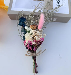 ช่อดอกไม้แห้งจากธรรมชาติขนาดเล็กงานแฮนด์เมดสำหรับตกแต่งงานแต่งงานสไตล์โบโฮของขวัญกล่องจดหมายสำหรับเจ้าสาวเพื่อนเจ้าสาว - Product Image 6