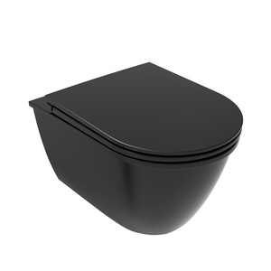 Siège de toilette UF <span class=keywords><strong>noir</strong></span> mat pour toilettes suspendues au mur <span class=keywords><strong>et</strong></span> toilettes au sol - Product Image 3