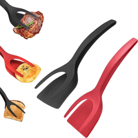 Spatule de cuisine en nylon plastique pour œufs et crêpes, avec lame de balayage et poignée pour retourner les omelettes
