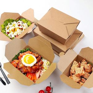 RTS Customized Restaurant Take Out Mobile Fast Food Container Packaging <b>Boxes</b> Takeaway Brown Kraft Snack Food Paper <b>Lunch</b> <b>Boxes</b> - Product Image 1