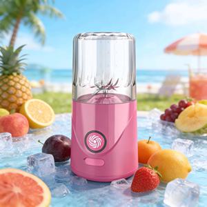 USB Rechargeable Portable Juicer, 260ml 6-Blade Mini Blender Cup for Home & Travel Fruit Mixing - Product Image 1