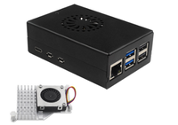 Casing Pendingin Aluminium Raspberry Pi 5 Generasi 5B Grosir untuk Raspberry 5, Kotak Pelindung Kipas