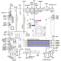Motherboard Server Micro-ATX MBD-X11SAE-M dengan Single Intel C236 LGA-1151 (Socket H4), Mendukung DDR4