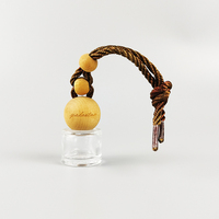 OEM OEM Vente chaude Flacon diffuseur de parfum pour voiture en verre vide de 8 ml avec couvercle en bois et lien