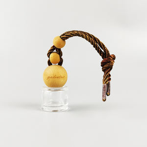 OEM OEM Vente chaude Flacon diffuseur de parfum pour voiture en verre vide de 8 ml avec couvercle en bois et lien - Product Image 2