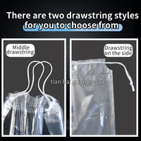 Gravure personnalisée imprimée clair recyclable Bags-8LB glacée en plastique LDPE/10LB tailles avec cordon de serrage pour boissons énergisantes et emballages alimentaires