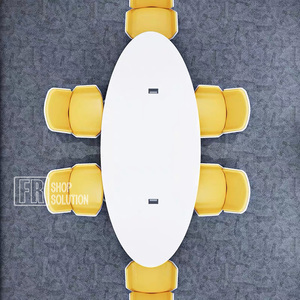Último diseño Oval forma moderna, muebles <span class=keywords><strong>de</strong></span> oficina, reunión <span class=keywords><strong>de</strong></span> <span class=keywords><strong>la</strong></span> conferencia <span class=keywords><strong>de</strong></span> mesa para sala <span class=keywords><strong>de</strong></span> juntas - Product Image 4