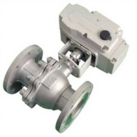 Válvulas de Bola Eléctricas con Brida de Acero Inoxidable 304/316 de 2 Piezas para Alta Temperatura, Control Automático OEM para Productos Químicos Industriales