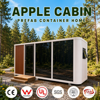 Cabane portable Apple, maison préfabriquée, design rond, modulaire, cabane de glamping pour le camping en plein air et les vacances