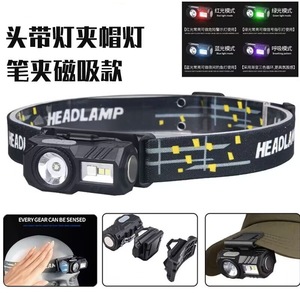 Linterna Frontal Recargable LED de 2000 mAh con Sensor de Movimiento, Luz para Sombrero para Pesca Nocturna al Aire Libre - Product Image 3