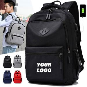 Fashion Logo Men Laptop <b>Canvas</b> 15.6 Computer <b>Backpack</b> Bookbags Anti-Theft College Student School Bags - Product Image 1