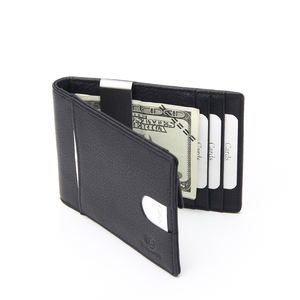 Mens di Cuoio Clip Dei Soldi Del Raccoglitore Con La Fessura per le Monete RFID Snap Sorter Tasca Della Carta Del Raccoglitore - Product Image 6