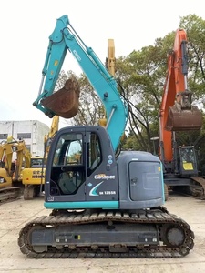 Excavadora usada Kobelco SK125SR de tamaño mediano, excavadora hidráulica de orugas de cola corta de 12.5 toneladas, excavadora pequeña original japonesa. - Product Image 2