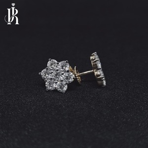 14K Gold Trendy Natural Stone Bezel Setting <b>Earrings</b> | Handmade <b>Fine</b> Jewelry | Party & Everyday Wear | Factory Direct Wholesale - Product Image 4
