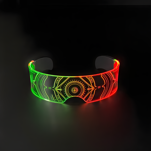 Bar Fiesta Color Tech Glow Gafas Fiesta <span class=keywords><strong>de</strong></span> Halloween Moda Espectáculo <span class=keywords><strong>de</strong></span> luces Disfraces Gafas <span class=keywords><strong>de</strong></span> luz para el cabello Accesorios Gafas luminosas <span class=keywords><strong>de</strong></span> colores - Product Image 4