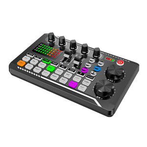 Console de mixage audio USB avec éclairage RVB compatible pour PC et téléphones, idéale pour les podcasts et les équipements de carte son en direct - Product Image 6
