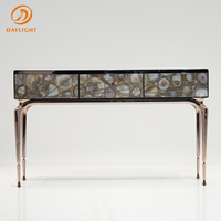 Table console en bois marbré table console moderne en métal tables console en acier inoxydable